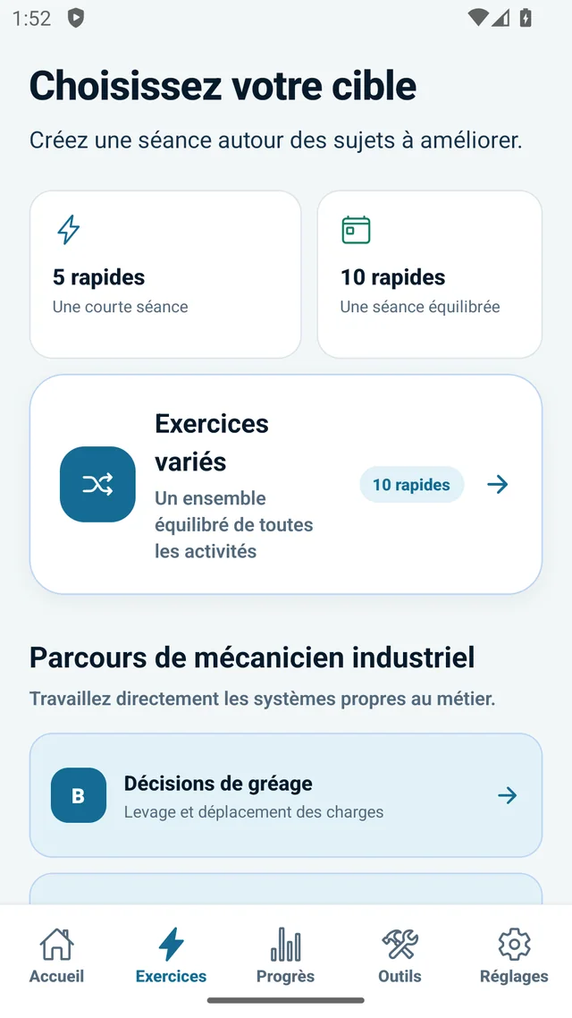 Millwright examen Sceau rouge — Téléphone Android: Pratique ciblée